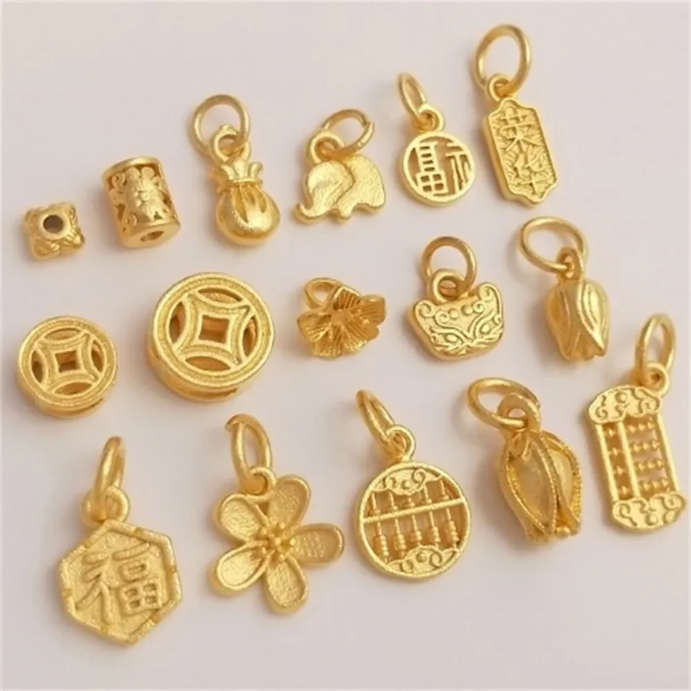 Shajin Beads, Buds, Peach Blossom Pendants, Wishful Abacus, Blessing Pendants, DIY Jewelry, Small Charm Pendants K321