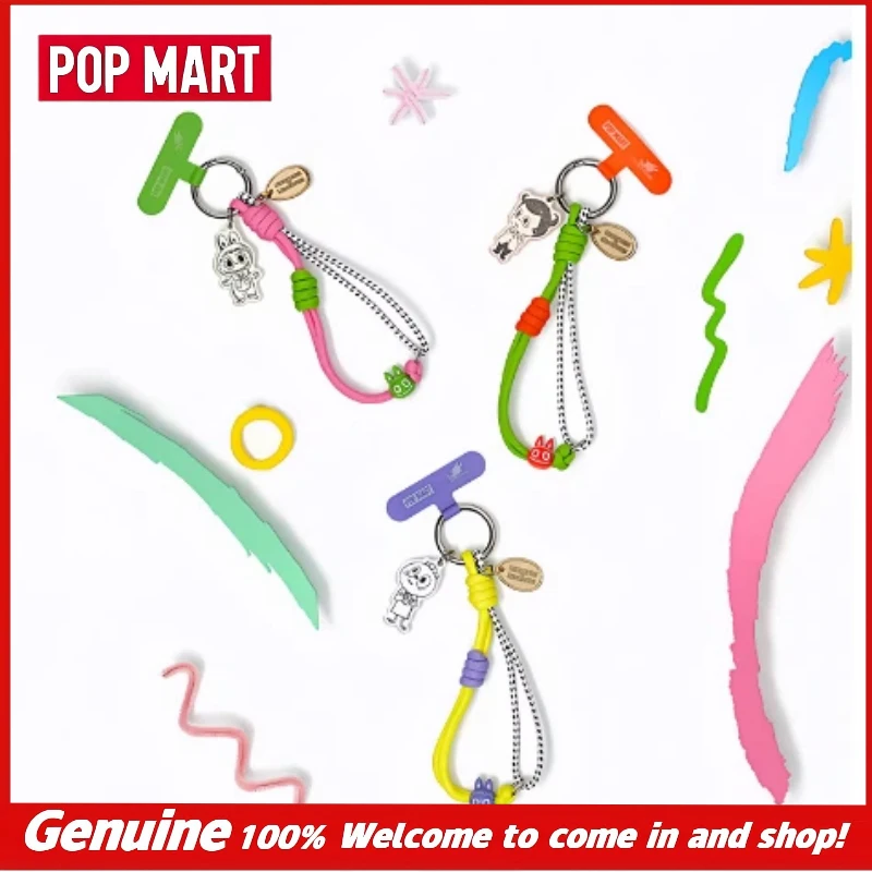 POP MART 10th Anniversary Series The Monsters Mobile Phone Strap Accessories Labubu Mystery Boxes Blind Box Birthday Gift