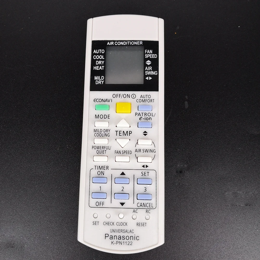 Universal AC Ar Condicionado Controle Remoto, Nova Substituição para Panasonic, K-PN1122