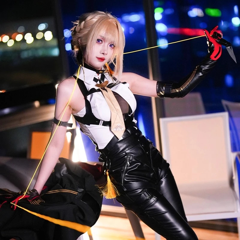 Zenless Zone Zero Evelyn Chevalier Cosplay Kostuum Anime Vrouwen Cool Uniform Rollenspel Kleding Halloween Comic-con Party Pak