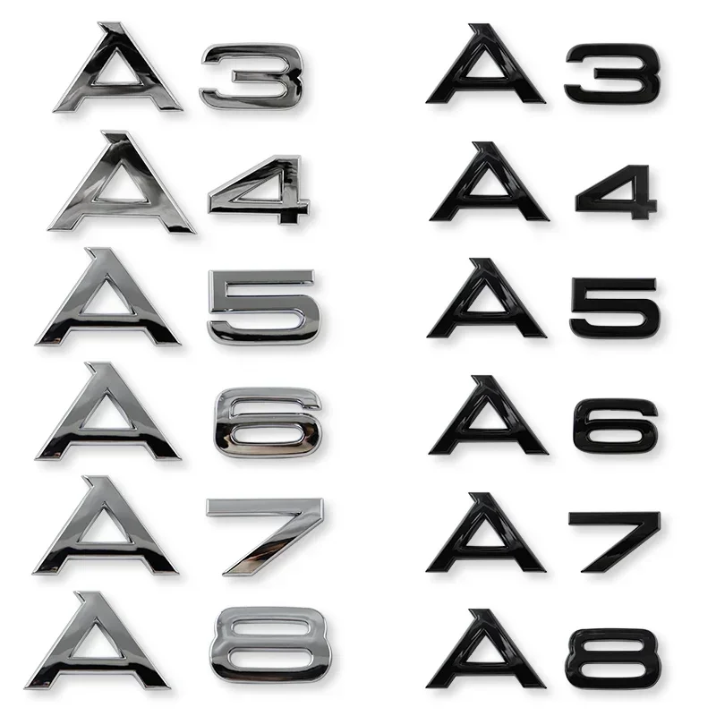 

1Pcs ABS Car Decorations Accessories Sticker Decals Auto Trunk Emblem Badge For Audi Sline A3 A4 A5 A6 A7 A8 Q1 Q2 Q3 Q5 Q7 Q8