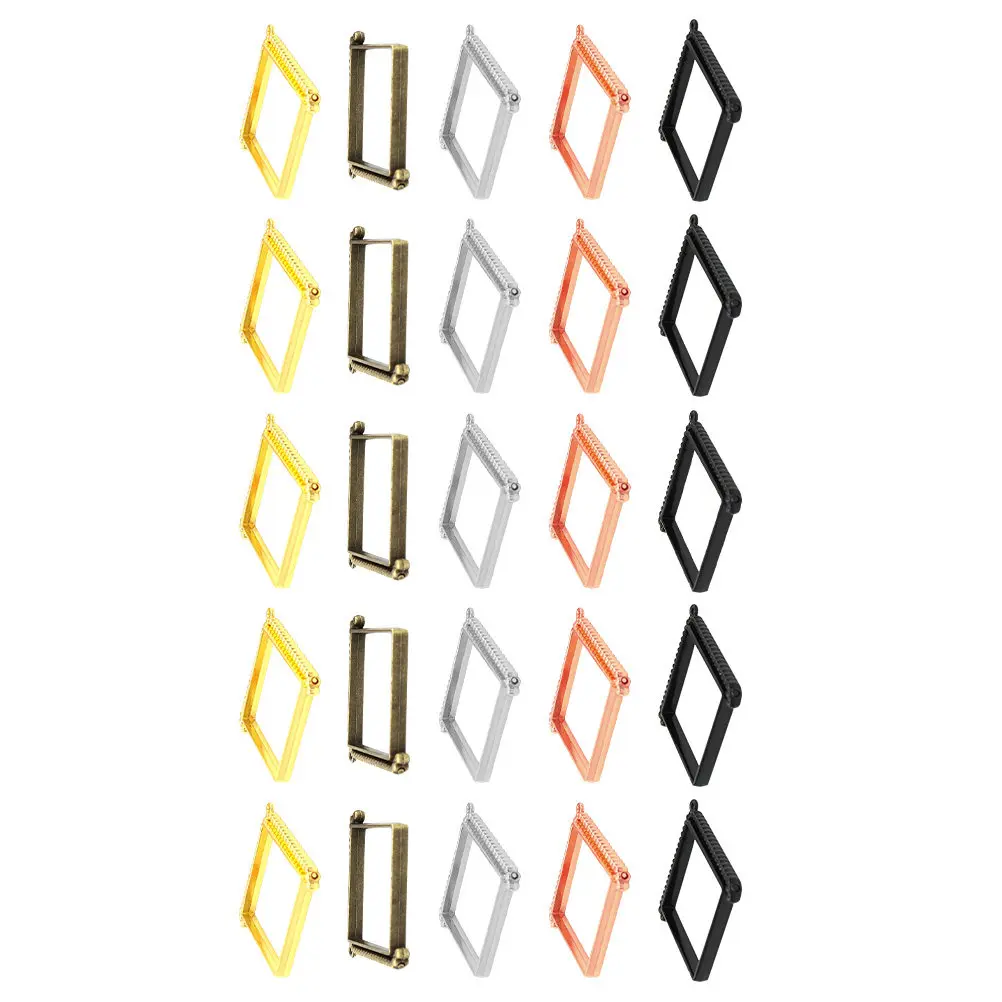 

25 шт. подвесок-рамок из сплава с вращающимся открытым основанием, полые заготовки для украшений, фурнитура для рукоделия, подвески-шармы