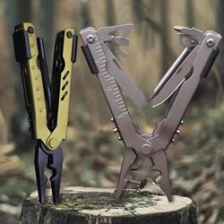 DEHONG U.S.A Multifunctional outdoor retractable pliers, Outdoor survival camping EDC tool knife, wire stripping pliers