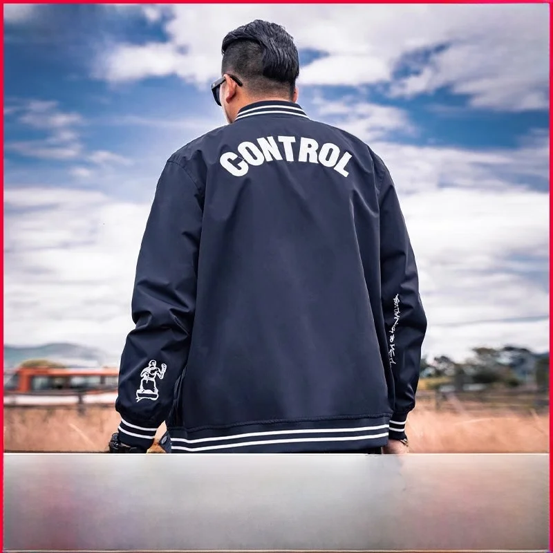 

Casual Oversized Baseball Jaet for Fat Men Youth Loose Fit Korean Sle Jaet Large Size Men's Clothing Trendy Brand