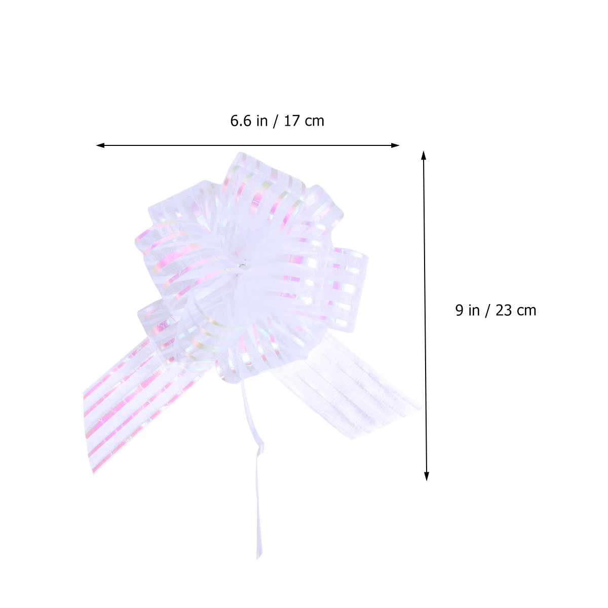 

10 Pcs Yarn Ball Flower Wedding Pull Bows White Gift Decoration for Gifts Metal Large Christmas Baskets House Car Favors Candy