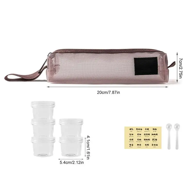 Seasoning Container Travel Salt Jars Container Set Empty Seasoning Dispensers Portable Seasoning Shaker Can For Restaurant Home