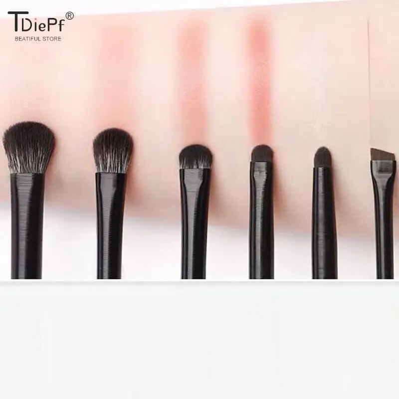 6PCS/set Eyes Makeup Brushes Set Professional Soft Contouring Eyeshadow Eyeliner Eyebrow Brush Women Facial Beauty Cosmetic Tool