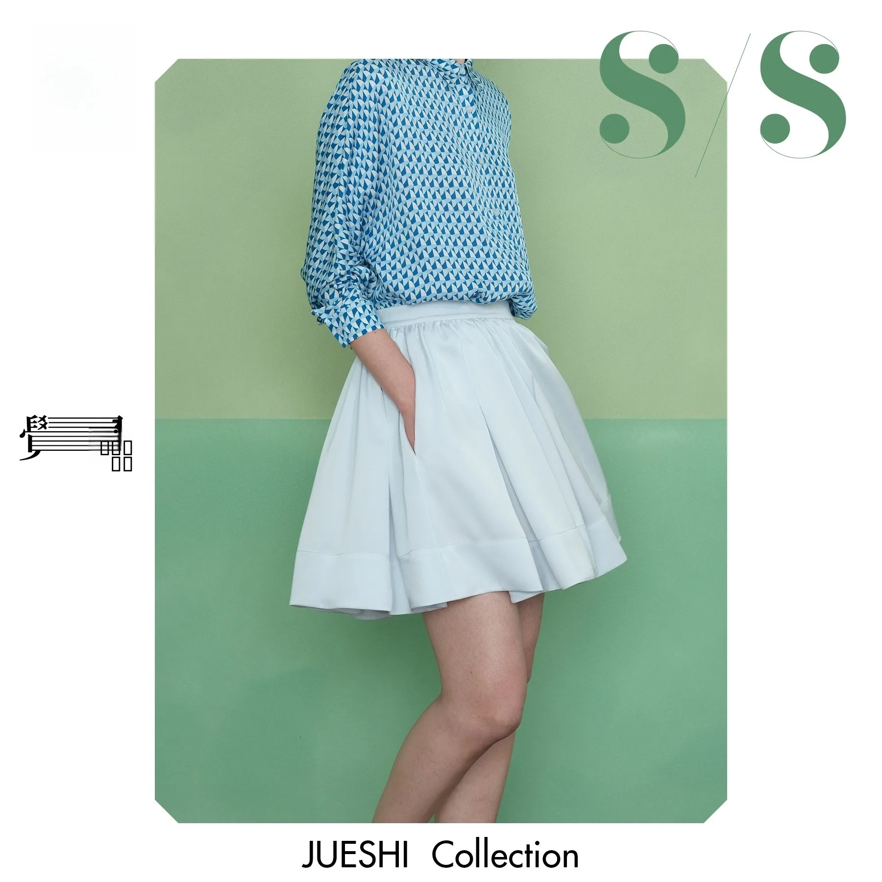 

Original Light Blue Pleated Skirt Commute Simple Sle Women's mid Waist Pleated Skirt Polyester Fiber Summer Season