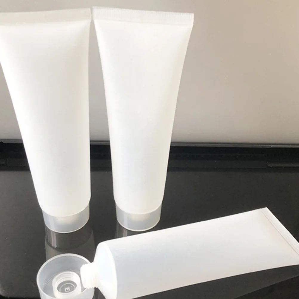 

5Pcs 100ml Empty Refillable Squeeze Tubes for Travel Lotion Shampoo Conditioner Leak Proof Tube Squeezer