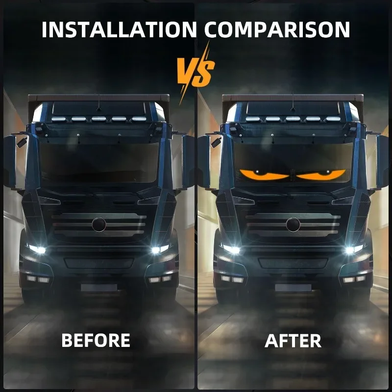 Diable yeux lumière LED oeil dynamique Flexible écran intelligent lampe colorée doux bricolage écrans d'affichage flexibles pour pare-brise de voiture