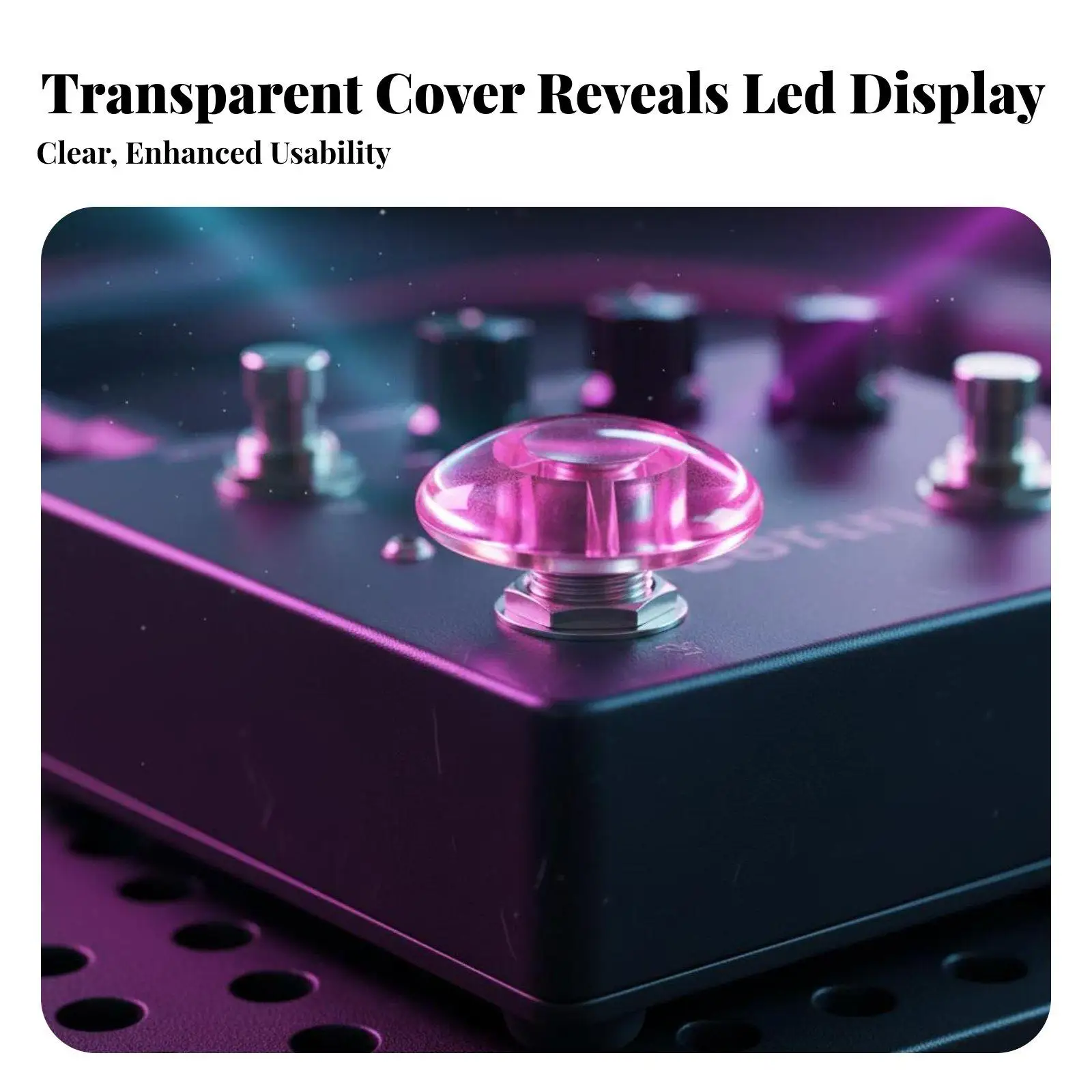 Diamond Cut ABS Pedal Button Cap for Guitar Effects Pedal Switch Topper for Stompbox Cover for Electric Guitar Multi Effect