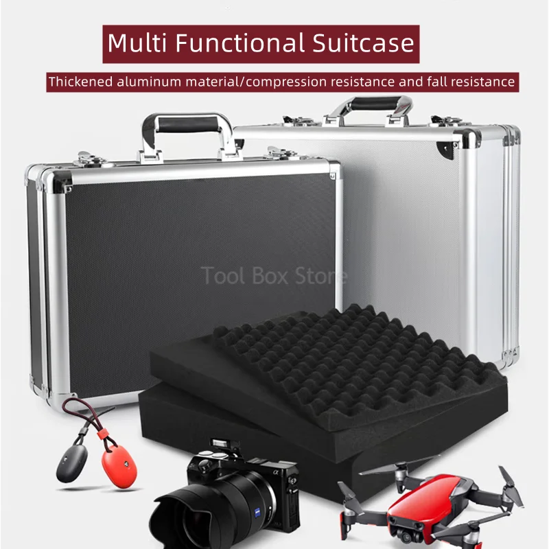 Aluminum Case Tool Box with Password Portable Tool Storage Case for Equipment Instrument Suitcase Tools Organizer Box