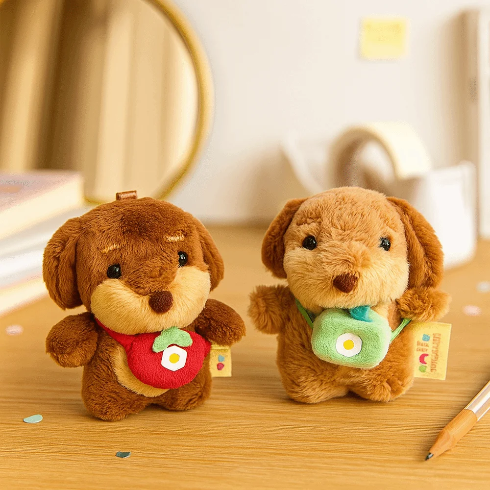 

Magnetic Cartoon Puppy Plush Keyring Plush Material Pendant Style Cute Puppy Doll Pendant Keyring Function Little Dog Design