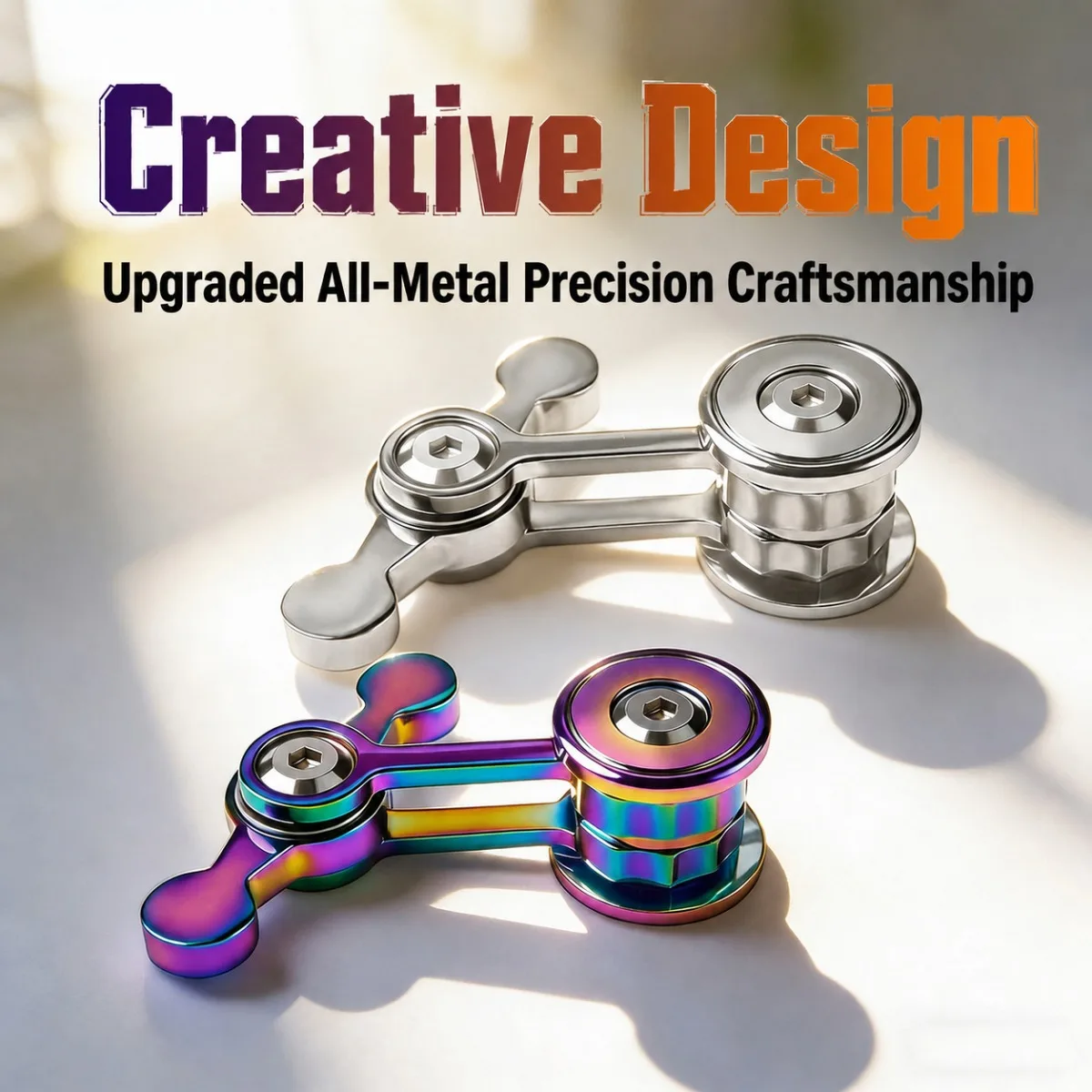 All-metal EDC handheld gadgets, precision rotating desktop accessories, compact pocket gear for office, travel, and gift giving
