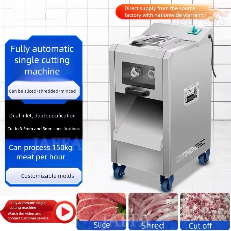 Stainless Steel Electric Automatic Commercial Meat Slicer Machine Professional Frozen Fresh Pork Lamb Steak Cutting Product