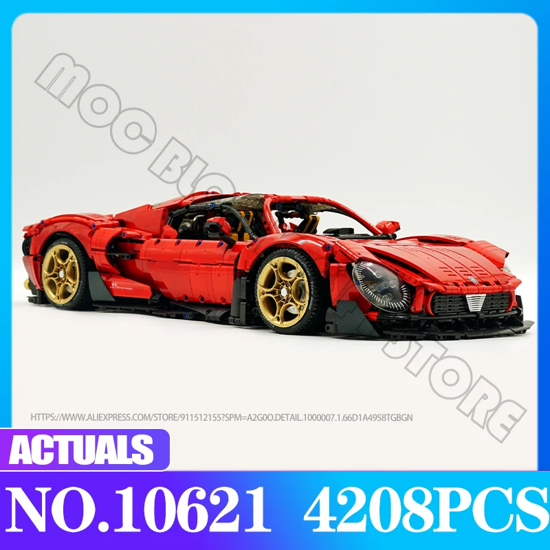 High-Tech Speed Power Champion AlFFa Racing Car Model 10621 Building Block Brick 1:8 Scale Educational Children MOC Toys Gifts