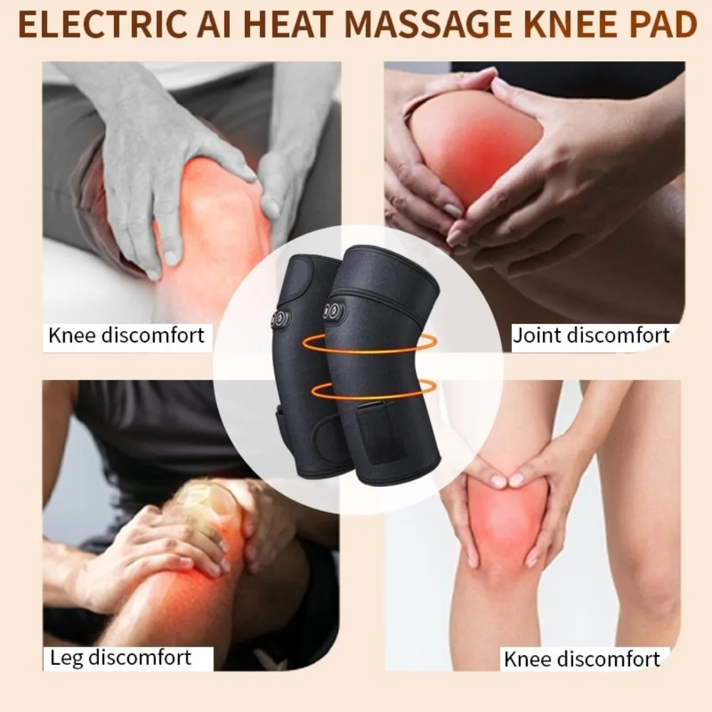

3 Heat Levels Heated Knee Wrap 6 Adjustable Vibrations Arthritis Pain Relief Heated Knee Brace Joint Pain Relief