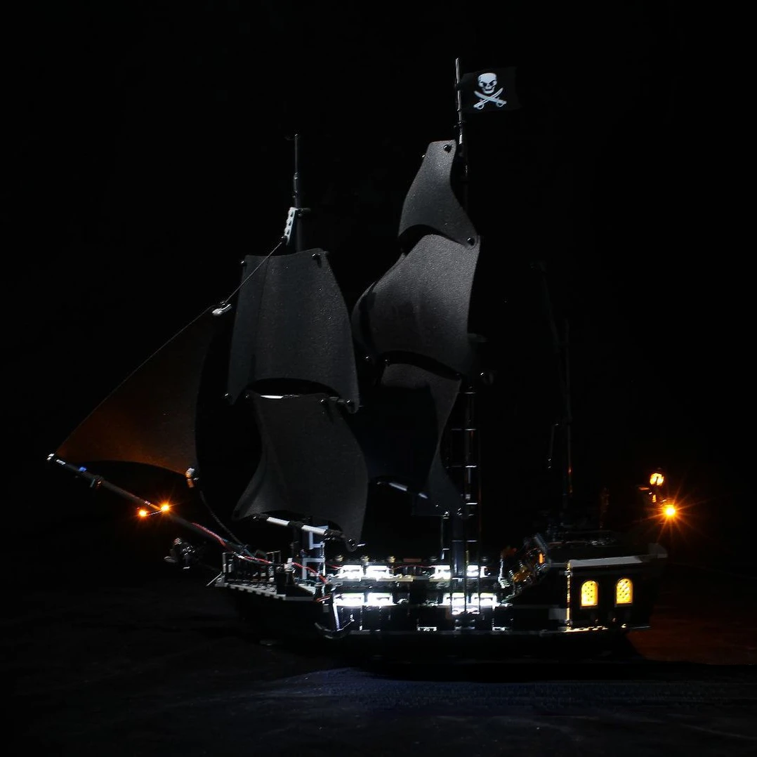 No Model Led Light Kit for Pirates of The Caribbean Series Black Pearl