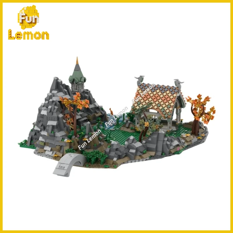 

Elven Scene MOC Building Blocks 10316 Rivendell Base with Ancestral Hall Assembly Bricks Kit Collection Gifts