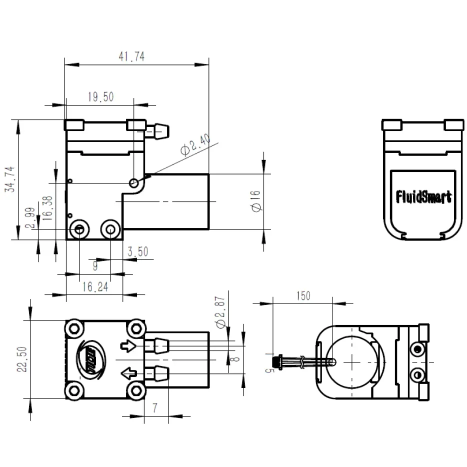 

NEW Electric Micro air Pump with Brushless Motor 12V DC Oil Free Mini Vacuum Pump for Portable Sampling Analyzers