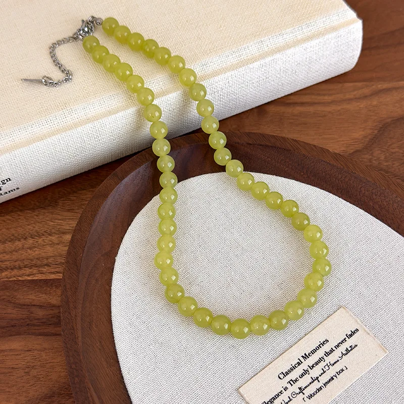 Necklace Colorful Natural Stone Beaded for Women Everyday Office Elegant Unique Choker Style Versatile Premium Jewelry