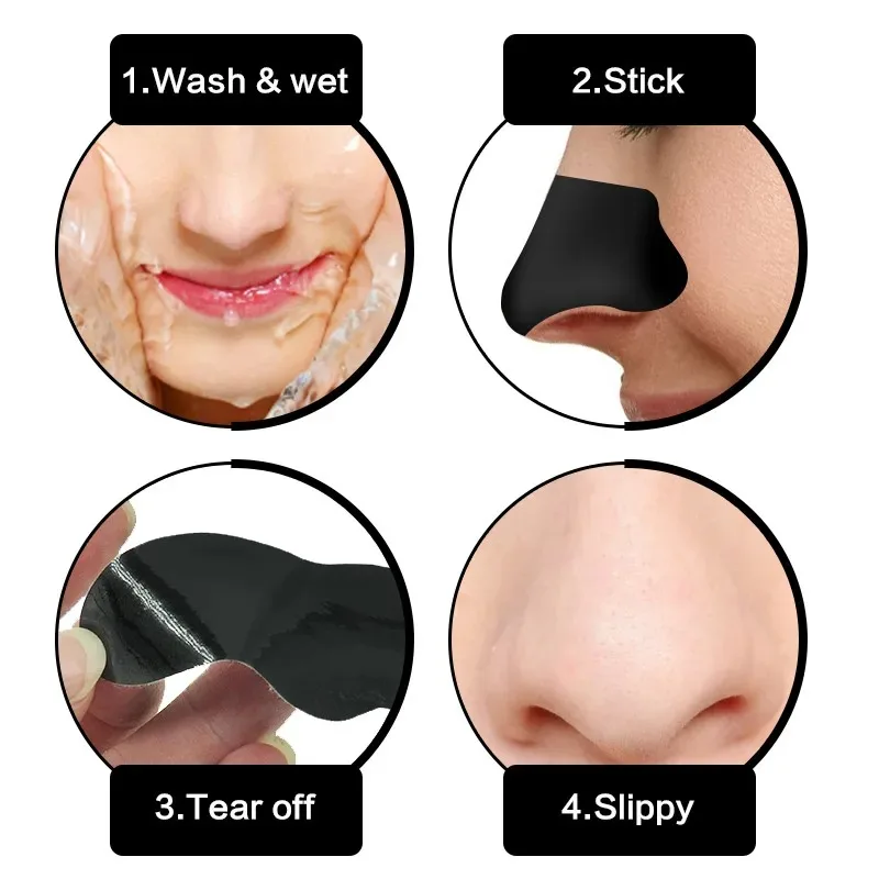 50/80 PCS Nose Blackhead Remover Mask Deep Cleansing Skin Care Shrink Pore Acne Treatment Mask Nose Black dots Pore Clean Strips