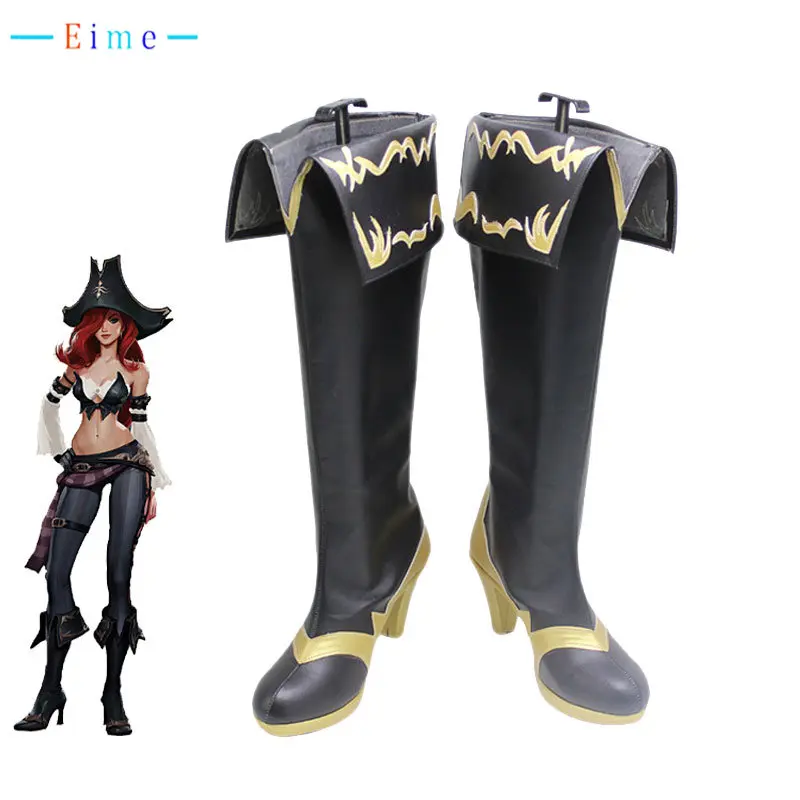 

Miss Fortune Cosplay Shoes LOL the Bounty Hunter Cosplay Props PU Shoes Halloween Carnival Boots Custom Made