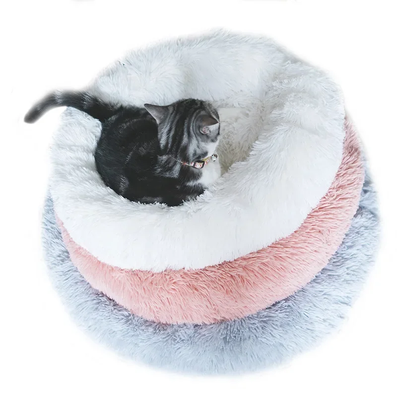 Cama súper para gatos, nido cálido para dormir para gatos, suave y largo de felpa, la mejor cama para perros, cesta, cojín, cama para gatos, estera para dormir de animales
