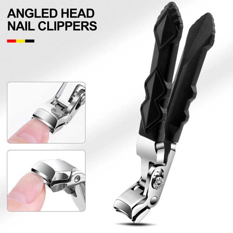 Angled Head Nail Clippers For Seniors Ergonomic Toenail Clipper For Thick Nails Nail Cutter Trimmer Professional Manicure Tool