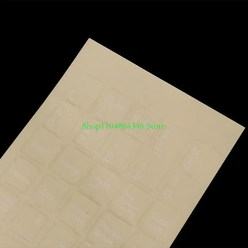 Russian Transparent Keyboard Stickers Universal White Letter Keyboard Stickers Replacement for Any Laptop Desktop Laptop