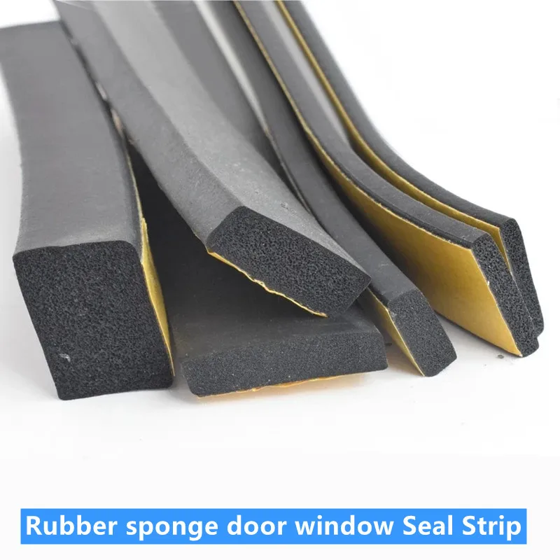 고무 스폰지 도어 윈도우 씰 스트립, EVA 블랙 단면 씰 스트립, 방음, 충돌 방지 폼 테이프 가스켓 스티커