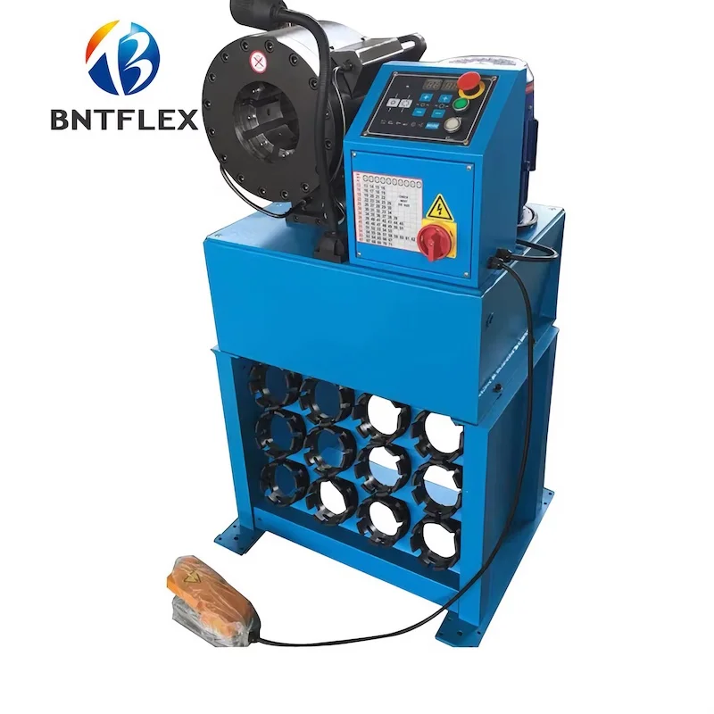 2" 6SP single phase 220v BNT-32D Foot pedal operation hydraulic hose press fitting tool with quick change tool and dies base