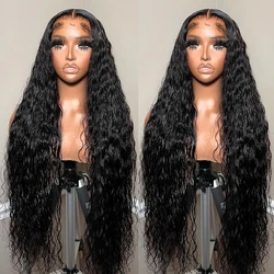 13x6 HD Deep Wave Lace Frontal Wig Transparent 13x4 Water Wave Lace Frontal Human Hair Wigs For Women 4x4 Lace Wig