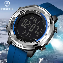FOXBOX Outdoor Dual Display Men Watches Waterproof Sport Watch Military Man Alarm Stopwatch Quartz Wristwatch Male Digital Clock