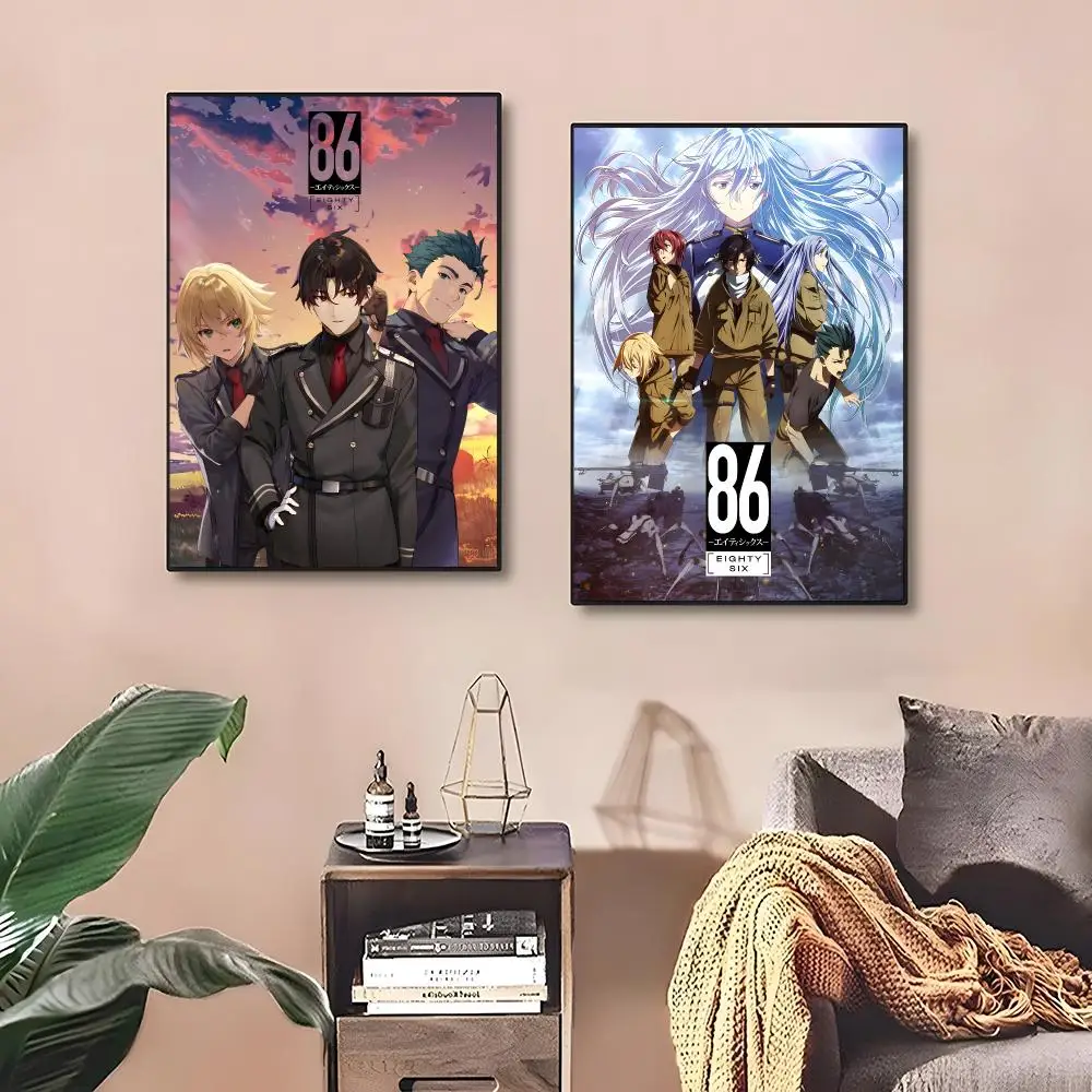 Anime War-Mecha 86 Eighty-Six Painting Calligraphy Poster ‌decor Canvas Modern living room