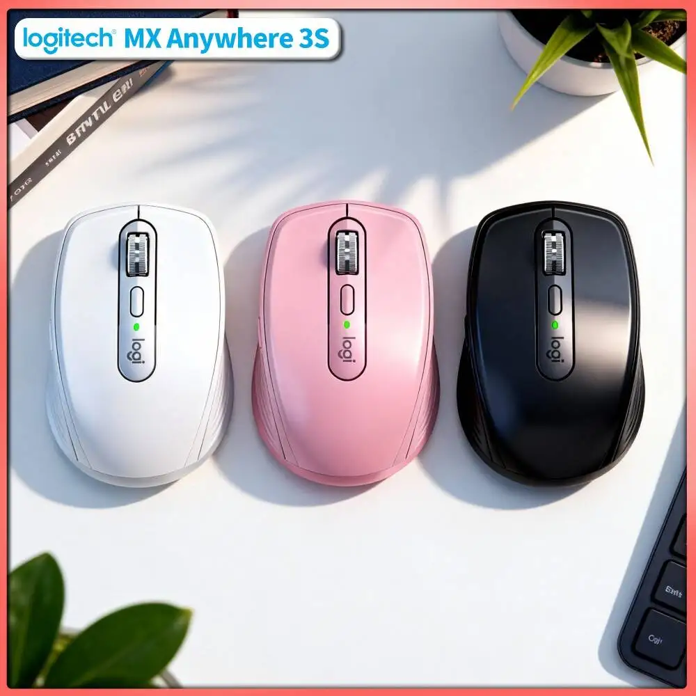 Productivity MX Anywhere 3S Mouse - 8000 DPI, MagSpeed Scroll, 3-Device Connect, Perfect for Watch Launch Presentation Office