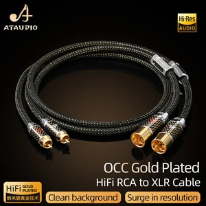 HiFi 2RCA para cabo de áudio 2XLR, cabo equilibrado, fio de ouro OCC para amplificador, Mixer, microfone 6 principais vendas cabo 2rca blindado - №6