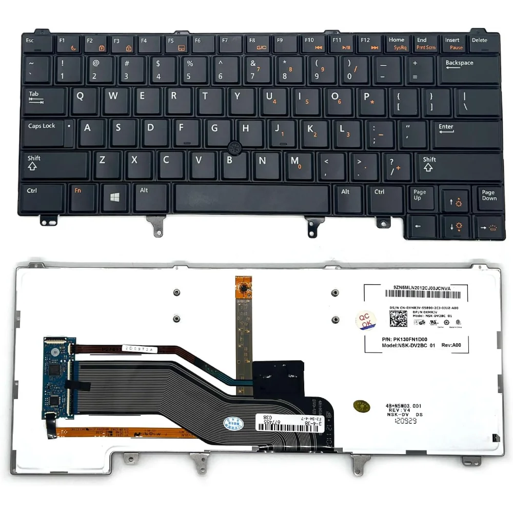 Replacement Keyboard Backlit With Pointer for Dell Latitude E5430 E6230 E6330 E6430 ATG E6320 E6420 E5420 E6430s Series