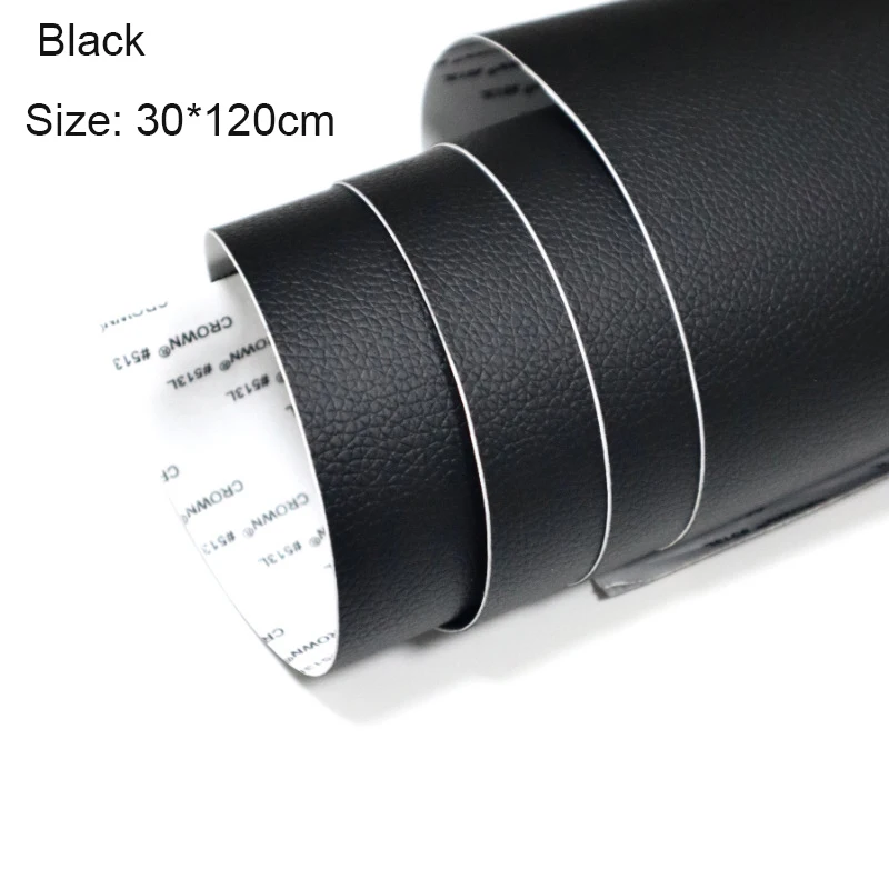 

30*120cm Car Self Adhesive PU Leather Sticker DIY Interior Door Gear Box Dashboard Trunk Door Threshold Decoration Protect Film