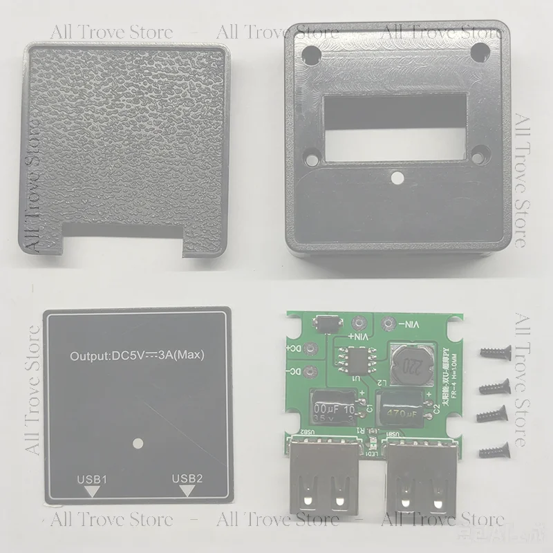 5V 3A Solar Panel Power Bank Dual USB Charge Voltage Controller Regulator Charger