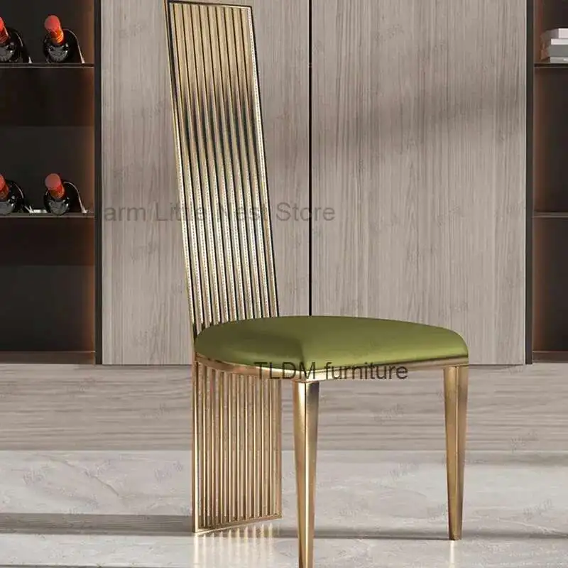 

Luxury Chair Modern Golden Leg Salon Designer Makeup Nail Lounge Restaurant Chair Living Room Cadeiras De Jantar Home Furniture