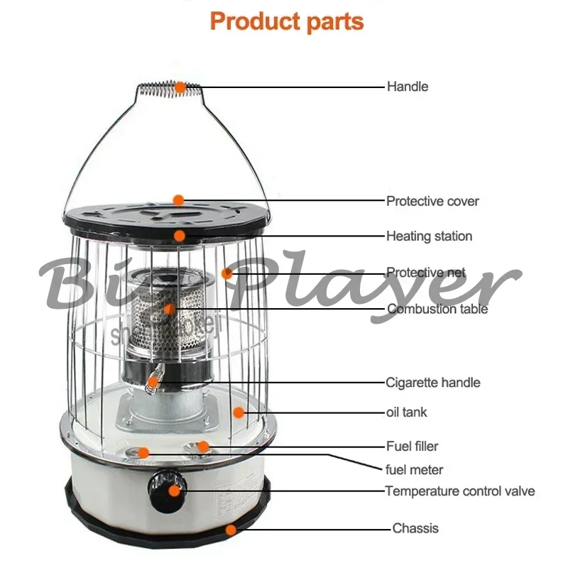 

Outdoor Ice Fishing Portable Heater - Camping Cooking Barbecue Stove for Home Office Use