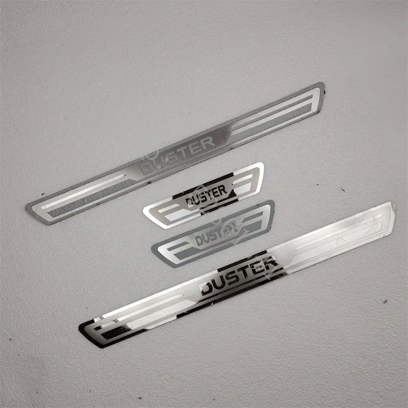 For Renault Dacia Duster 2010 ~2023 car accessories Door Sill Scuff Plate Cover Trim Stainless Steel Welcome Pedal Guard