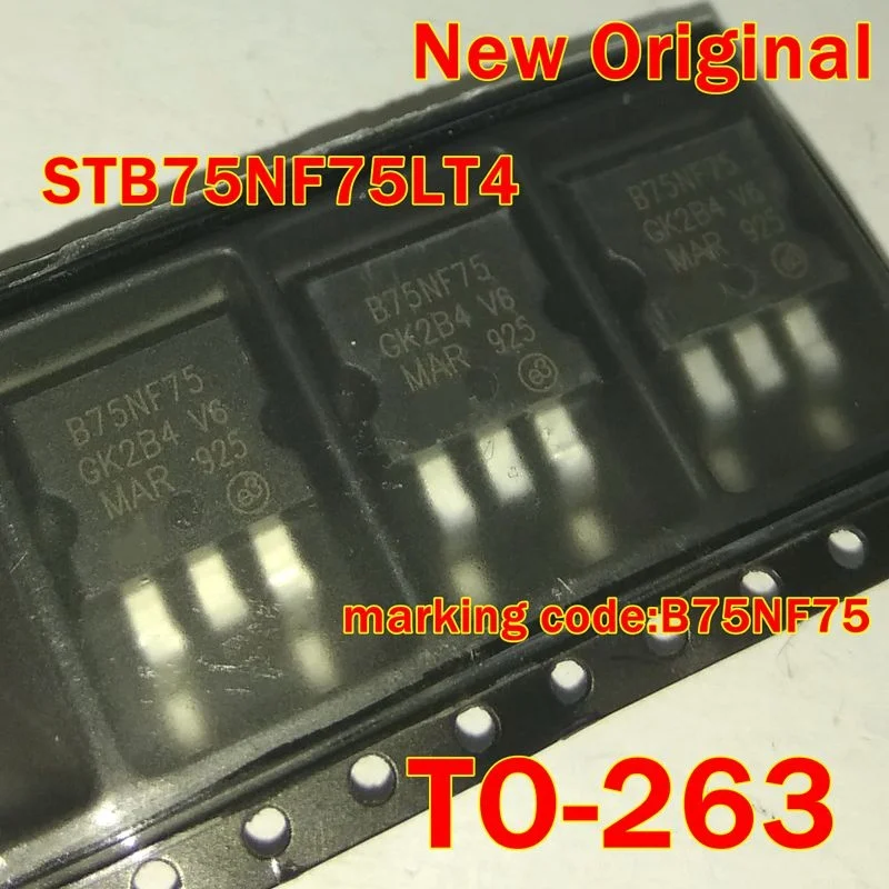 

1Pcs to 100Pcs Stb75Nf75Lt4 To-263 New Original Marking Code:B75Nf75 N-Channel 75V 75A Power Mosfet