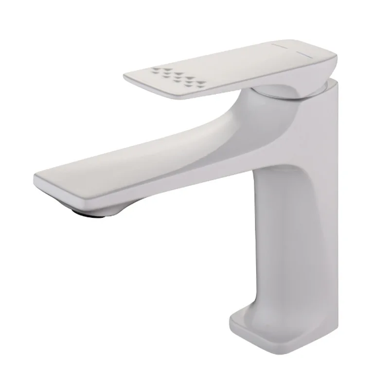 Rubinetto per bagno in ottone SKOWLL Rubinetto per lavabo monoforo con montaggio su piano
