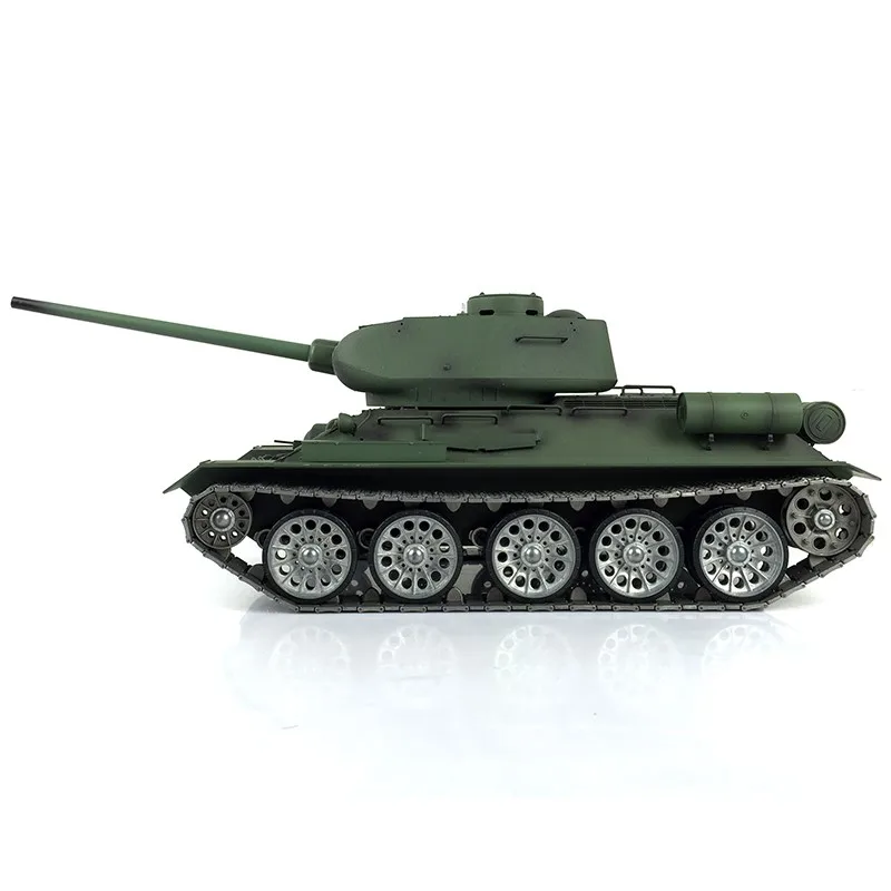 Henglong 1/16 7.0 RTR RC Tank T34-85 3909 Soviet with Metal Wheels Barrel Recoil Remote Control Model for Collectors