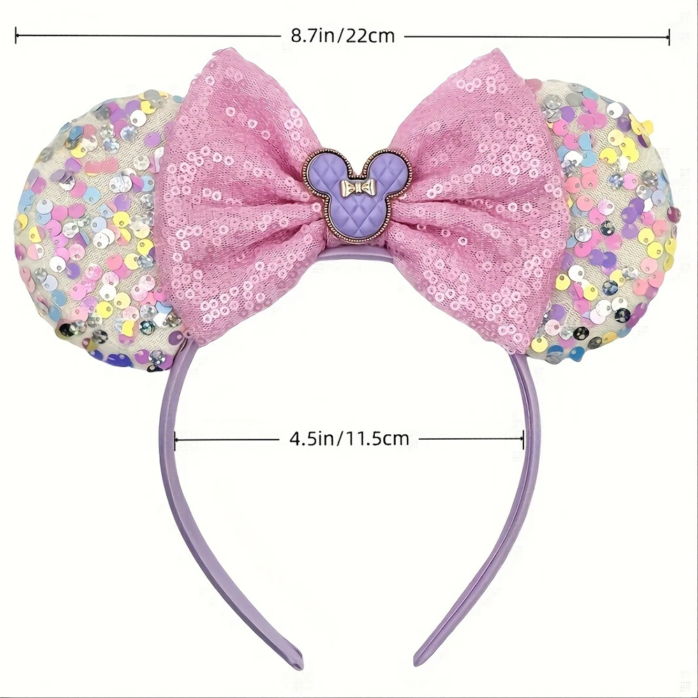 Exquisite Colorful Cartoon Mickey Mouse Ear Headband Suitable Role-playing Graduation Birthdays Christmas Party Hair Accessories