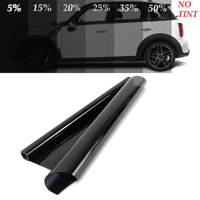 Película de tinte de ventana, pegatina de vidrio, sombra 5%-50% VLT para coche, láminas UV, películas adhesivas