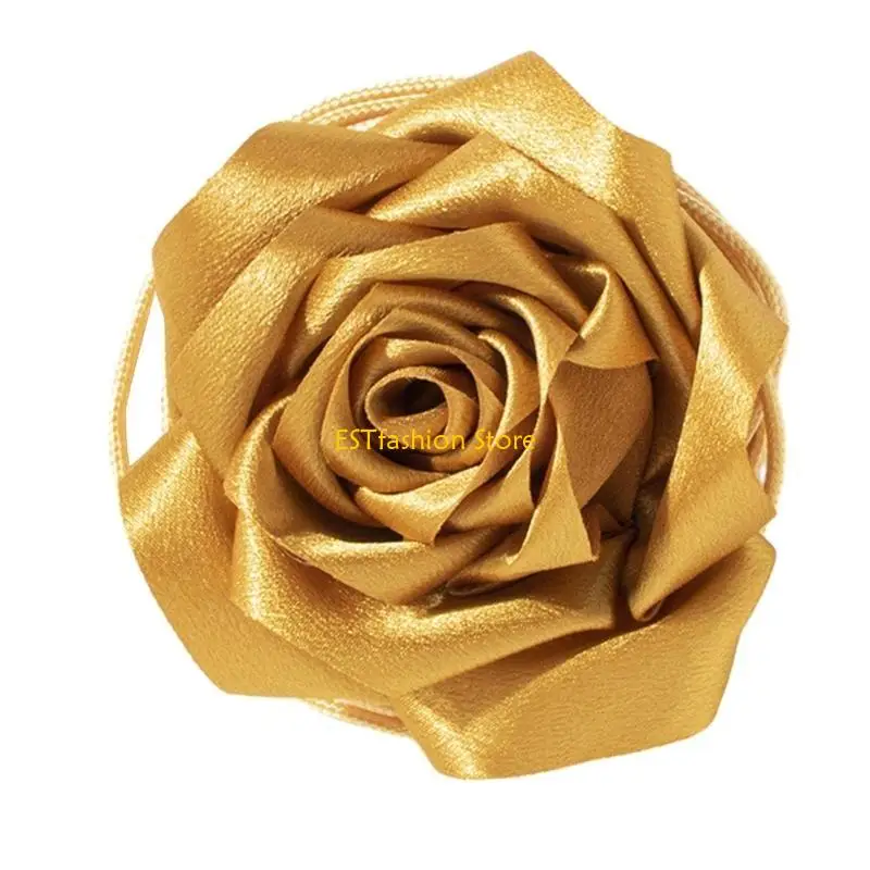 

Y5GC Элегантный женский поясной ремень из ткани с цветочным узлом, эластичный пояс, украшение на талию