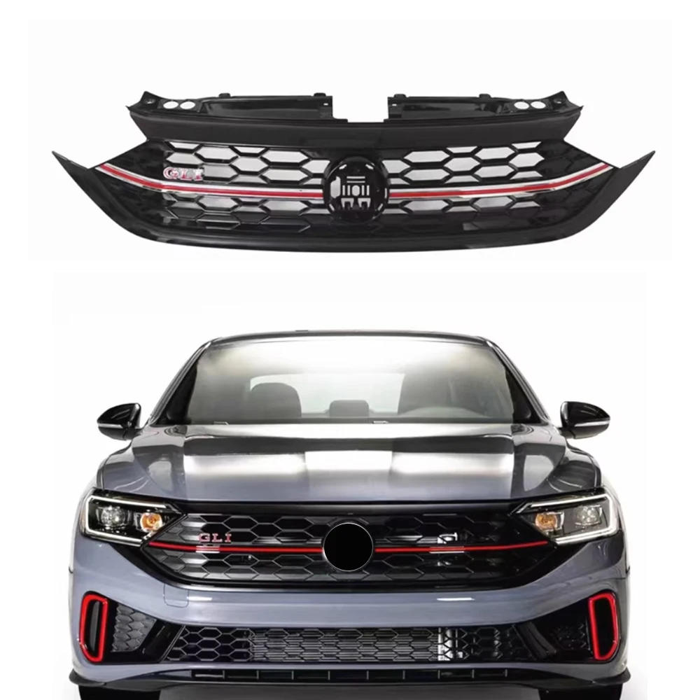 

Для Volkswagen Jetta MK7 2022-2025 Высококачественный стиль GLI ABS передняя верхняя решетка сотовая сетка гоночные грили